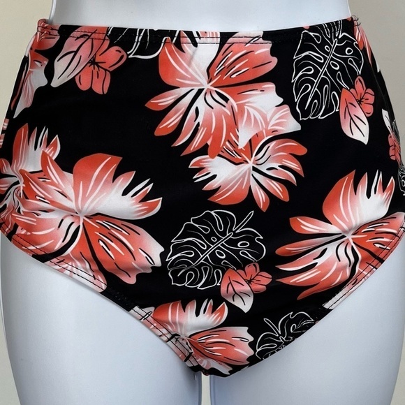 🆕️ High Waist Tummy Control Floral Design Swim Bottom NWOT - Picture 3 of 4